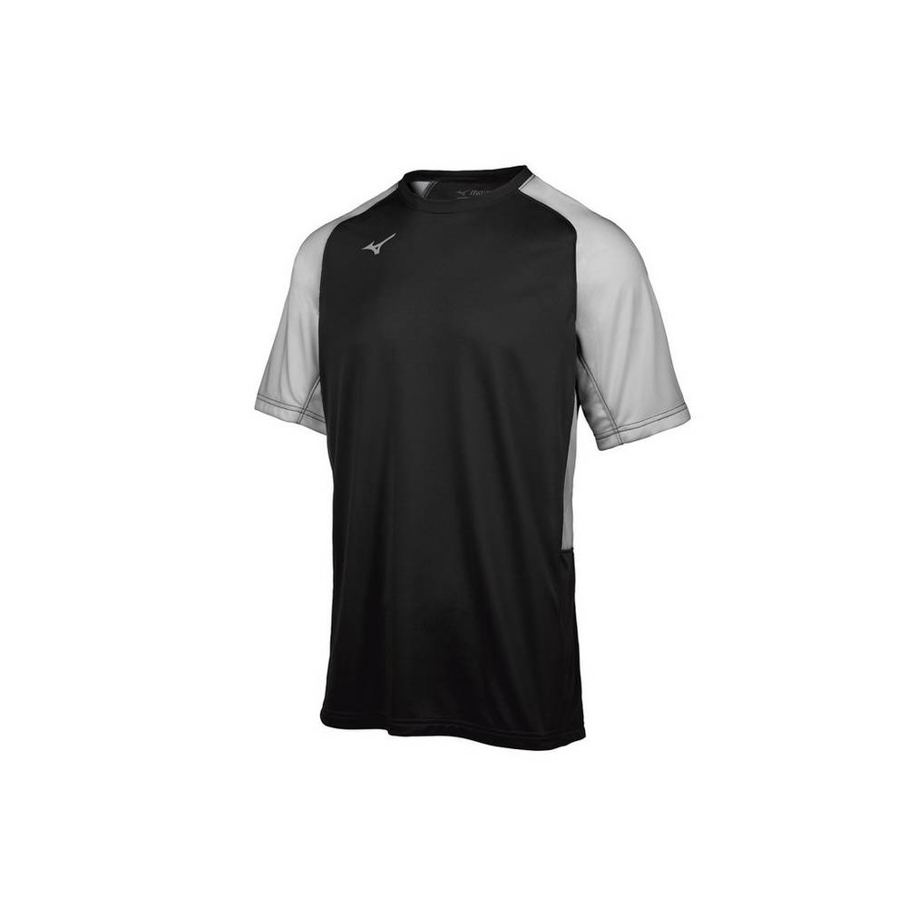 Jerseys Mizuno Aerolite Crew Hombre Negras/Gris Baratas EFSX-52496